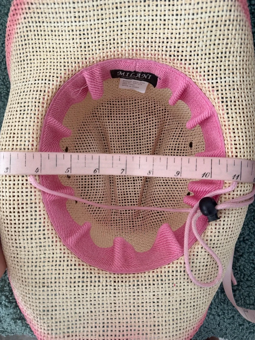 Milani Beige Straw Cowgirl Hat with Pink Accent